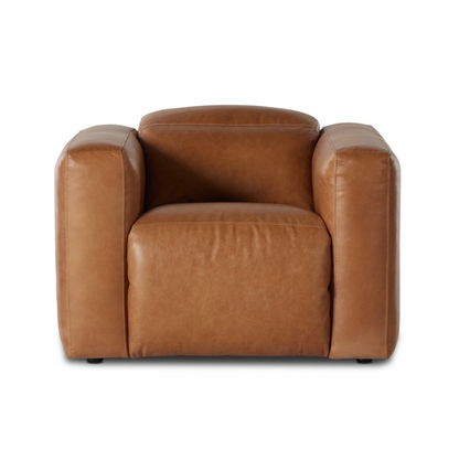 Rhea 45" Top Grain Leather Power Recliner - Butterscotch