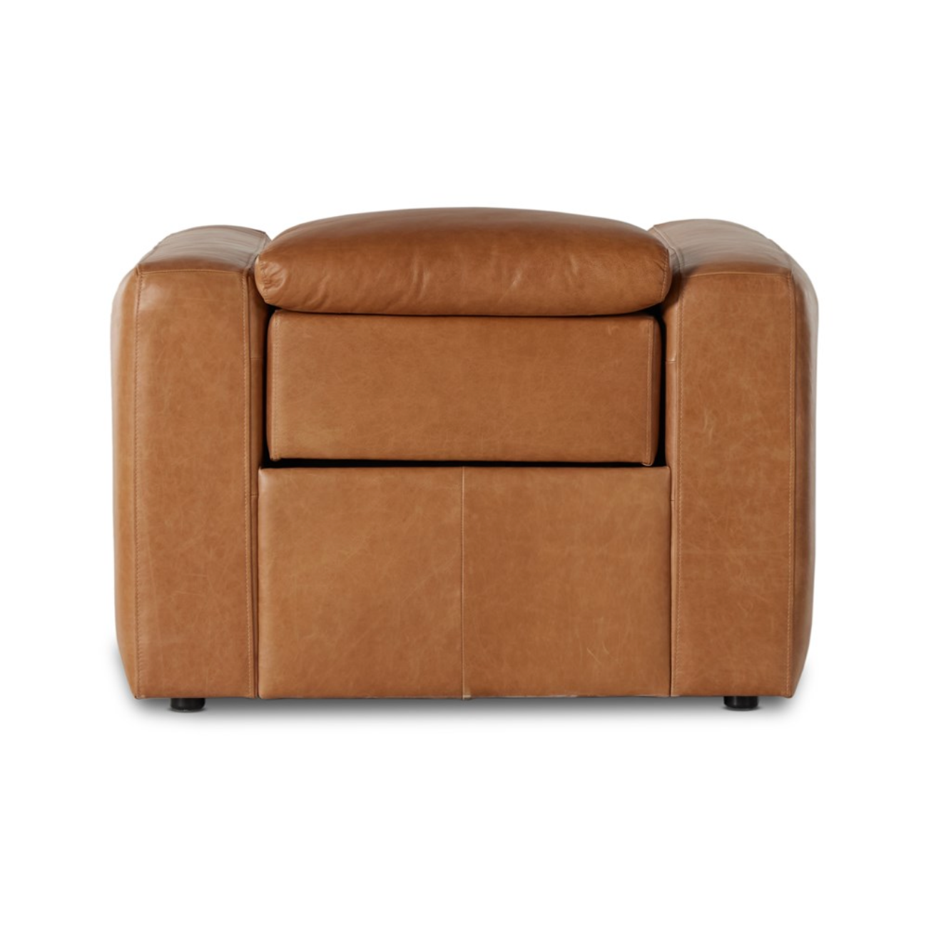 Rhea 45" Top Grain Leather Power Recliner - Butterscotch