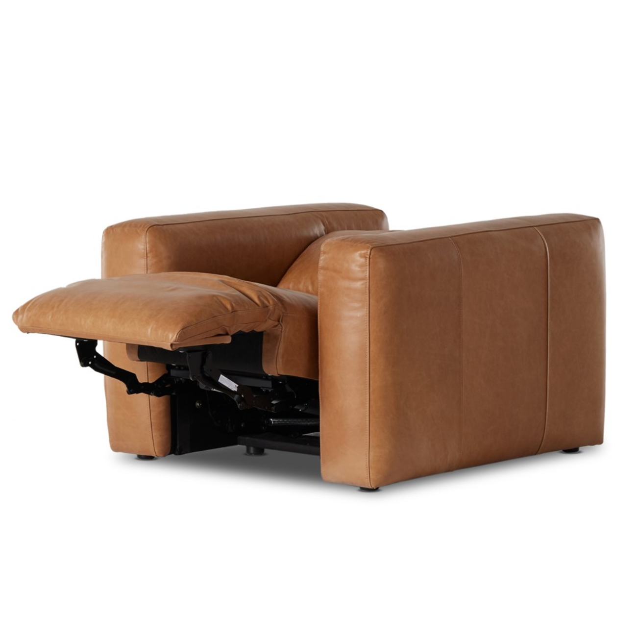 Rhea 45" Top Grain Leather Power Recliner - Butterscotch