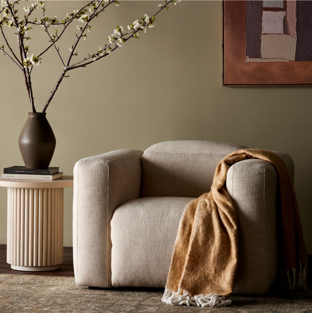 Rhea 45" Power Recliner - Performance Natural