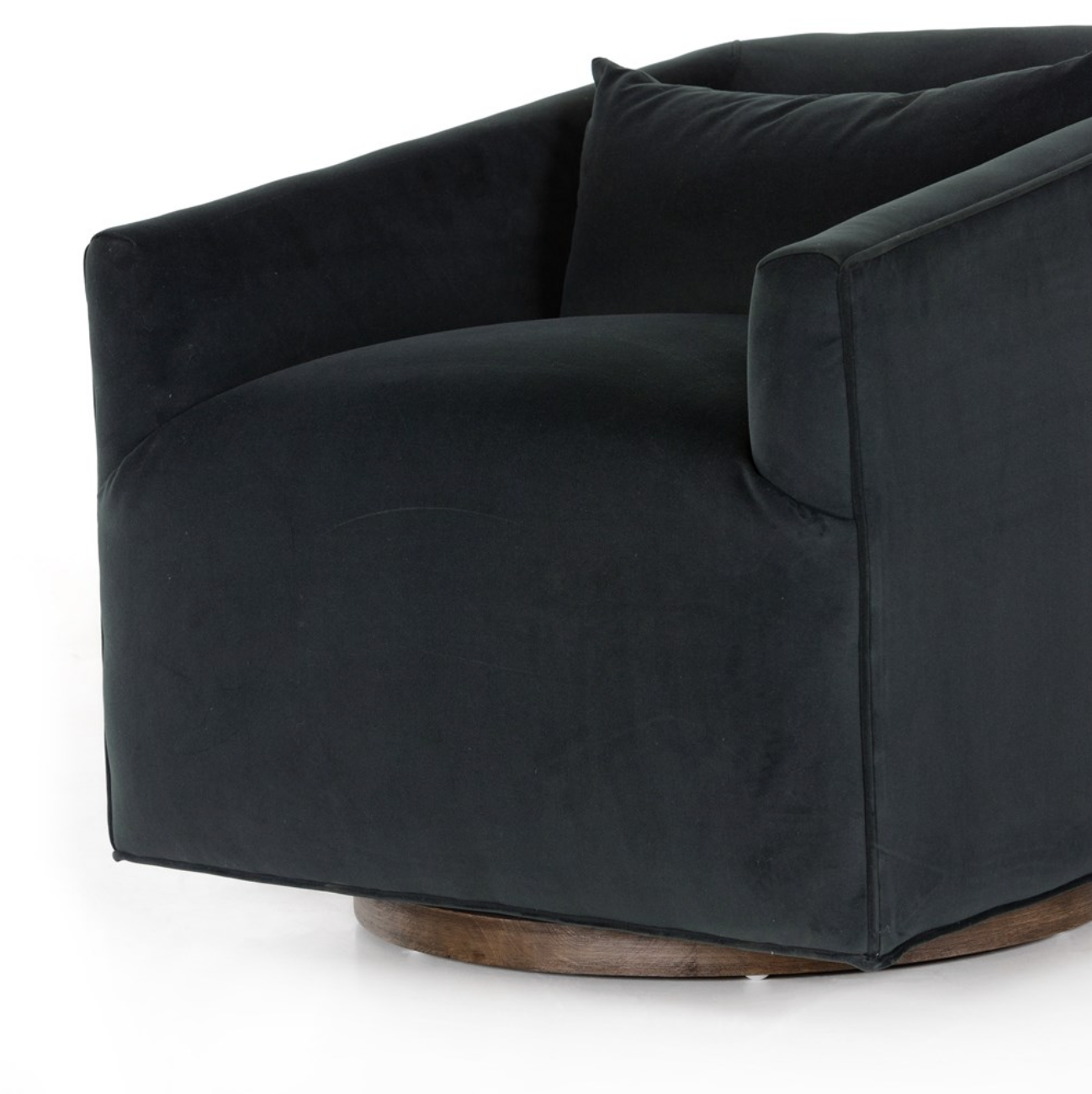 Yianni 31" Swivel Chair - Velvet Smoke
