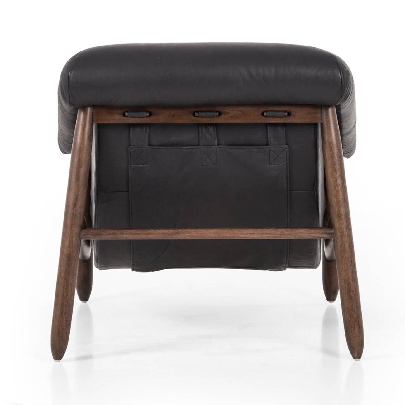 Remy 32" Top Grain Leather Occasional Chair - Heirloom Black