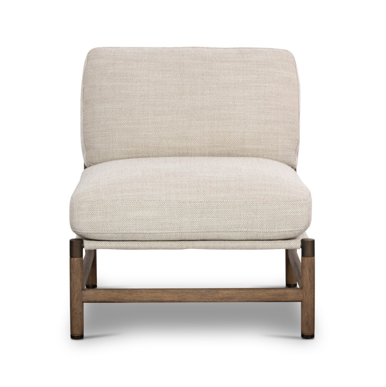 Diane 28" Armless Occasional Chair - Performance Taupe
