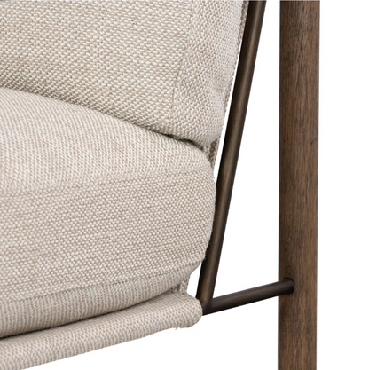 Diane 28" Armless Occasional Chair - Performance Taupe