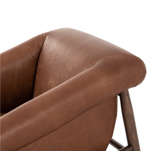 Remy 32" Top Grain Leather Occasional Chair - Heirloom Sienna