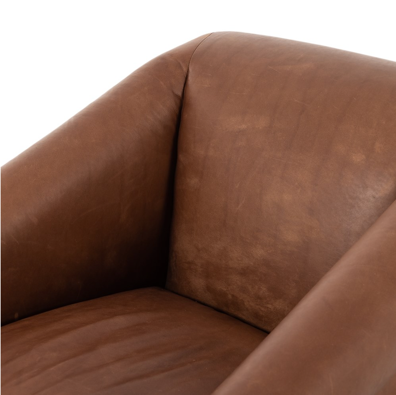 Remy 32" Top Grain Leather Occasional Chair - Heirloom Sienna