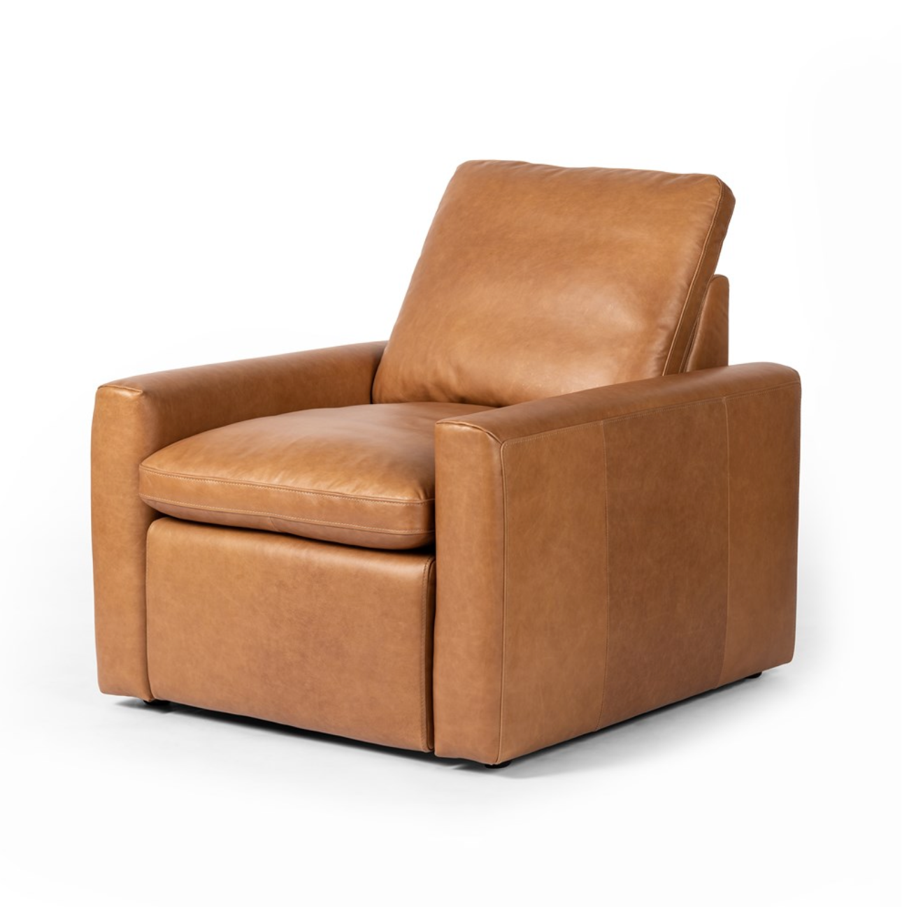 Sammie 34" Top Grain Leather Power Recliner - Butterscotch
