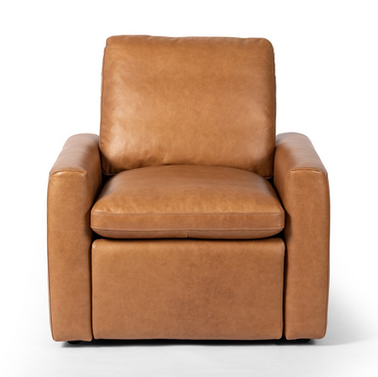 Sammie 34" Top Grain Leather Power Recliner - Butterscotch