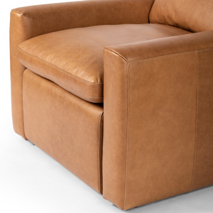 Sammie 34" Top Grain Leather Power Recliner - Butterscotch