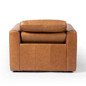 Sammie 34" Top Grain Leather Power Recliner - Butterscotch