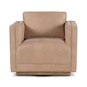 Regina 32" Top Grain Leather Swivel Chair - Palermo Nude