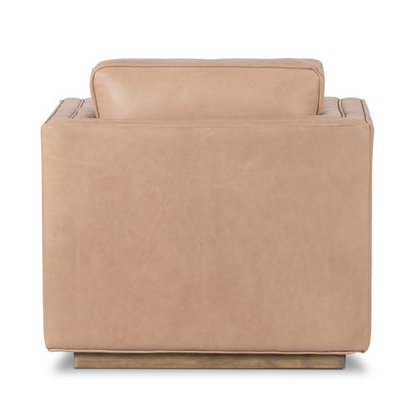 Regina 32" Top Grain Leather Swivel Chair - Palermo Nude