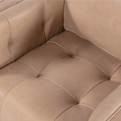 Regina 32" Top Grain Leather Swivel Chair - Palermo Nude