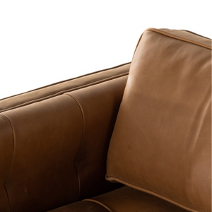 Regina 32" Top Grain Leather Swivel Chair - Cognac