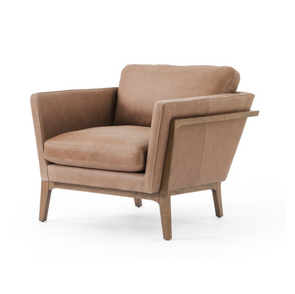 Daniel 32" Top Grain Leather Occasional Chair - Palermo Drift