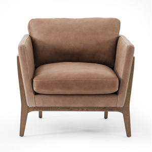Daniel 32" Top Grain Leather Occasional Chair - Palermo Drift