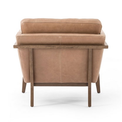 Daniel 32" Top Grain Leather Occasional Chair - Palermo Drift