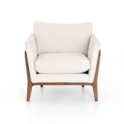 Daniel 32" Occasional Chair - Birch + Cream