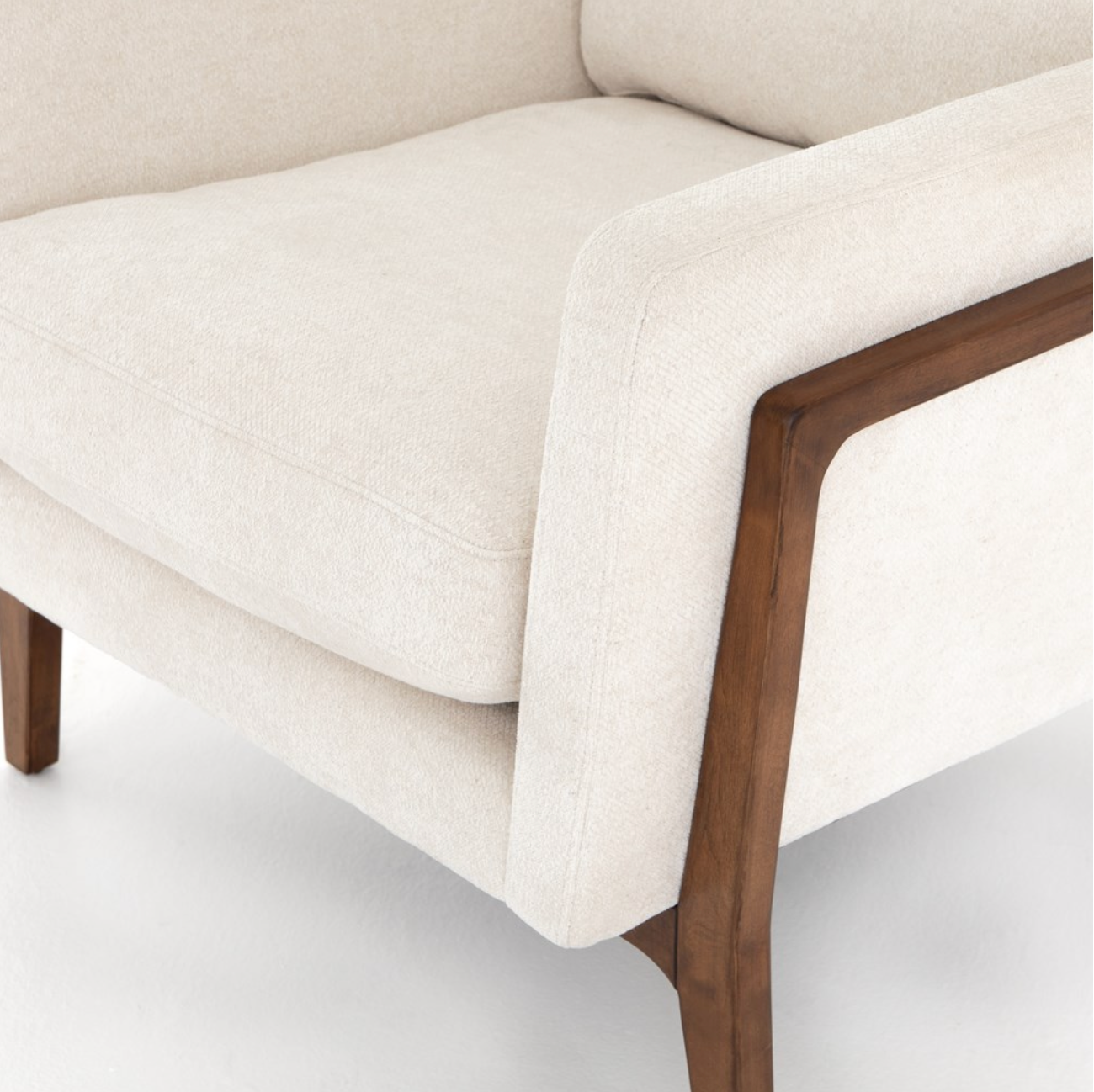 Daniel 32" Occasional Chair - Birch + Cream