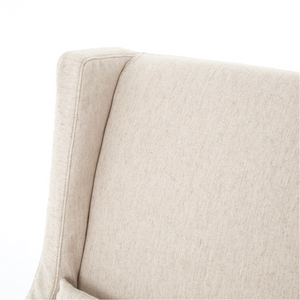 Corinne 28" Wingback Swivel Chair - Light Linen
