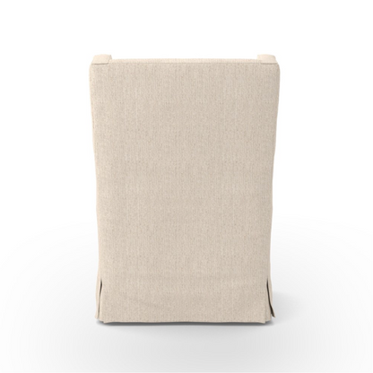 Corinne 28" Wingback Swivel Chair - Light Linen