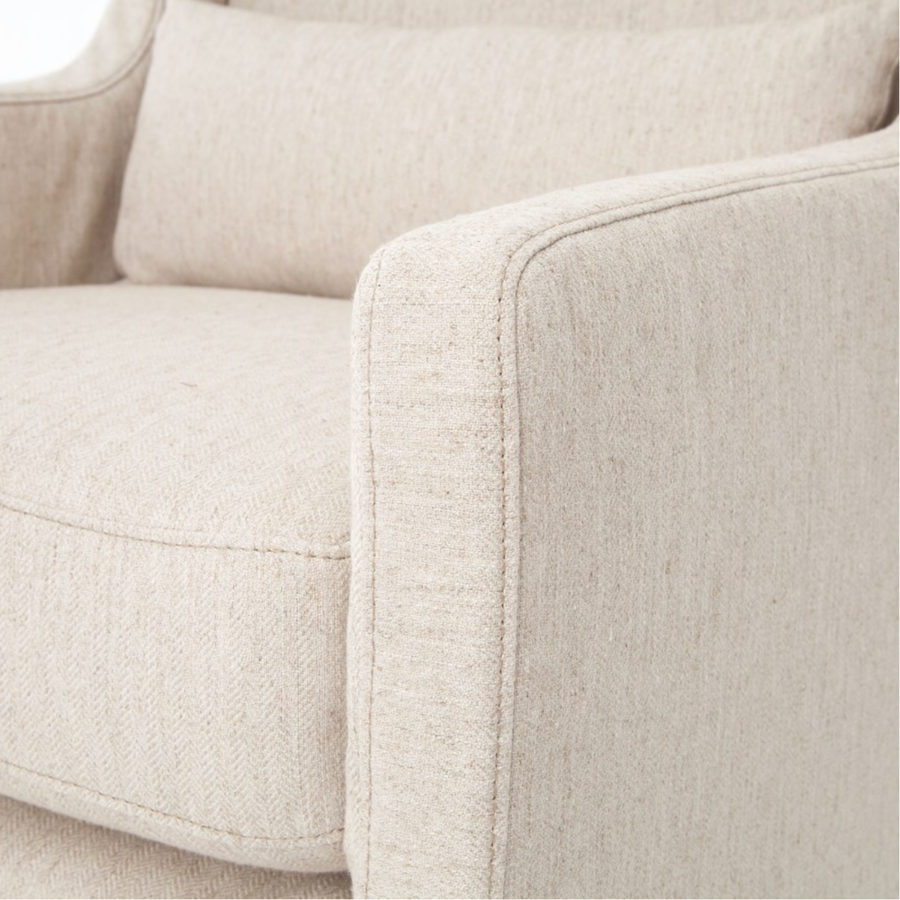 Corinne 28" Wingback Swivel Chair - Light Linen
