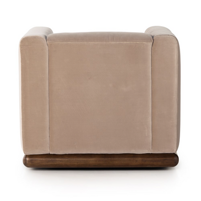 Eliza 35" Swivel Chair - Surrey Taupe Velvet