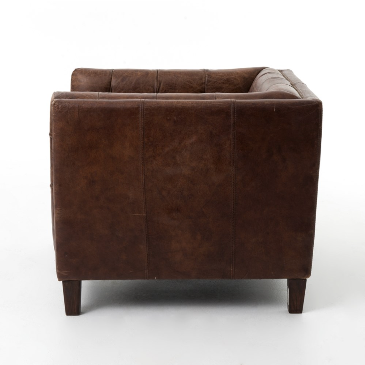 Quincy 37" Top Grain Leather Occasional Chair - Cigar
