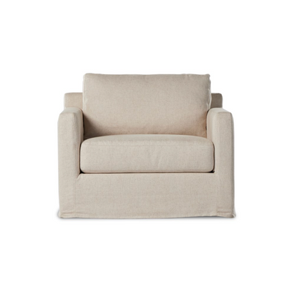 Fabian 39" Slipcover Swivel Chair - Performance Cream