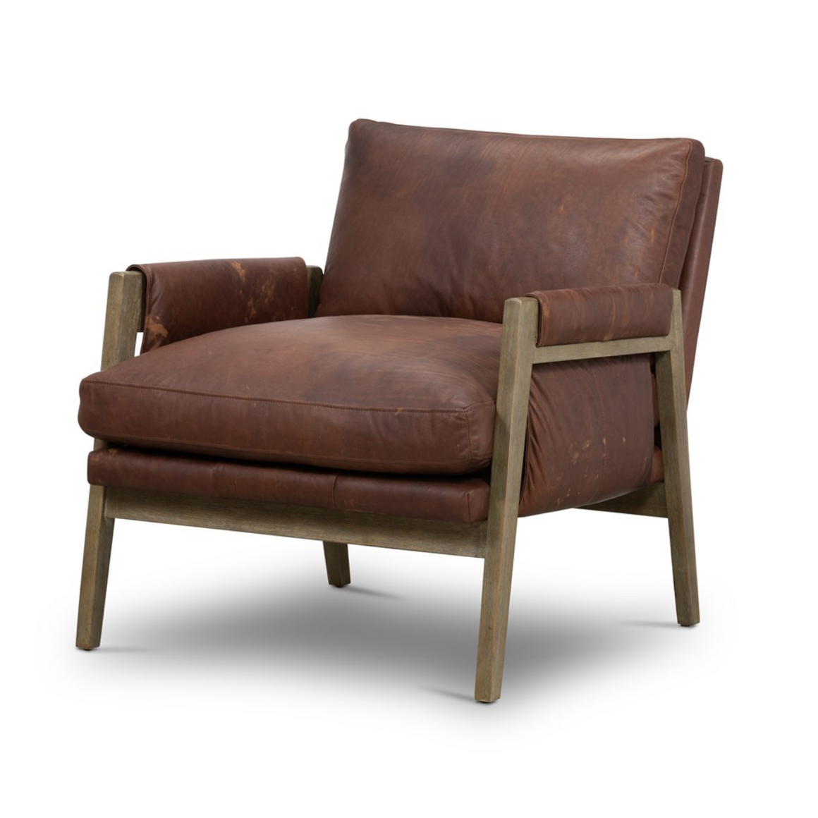 Fairbanks 30" Top Grain Leather Occasional Chair - Heirloom Sienna