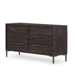 Willow 58" 6 Drawer Dresser - Dark Carbon