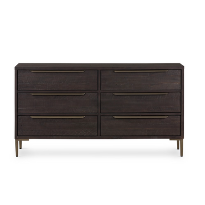Willow 58" 6 Drawer Dresser - Dark Carbon