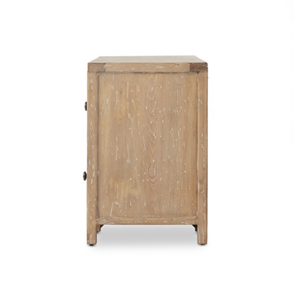 Vesper 92" Media Console Table - Aged Light Pine