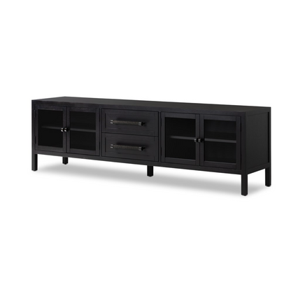 Valkyrie 84" Media Console Table - Black Oak