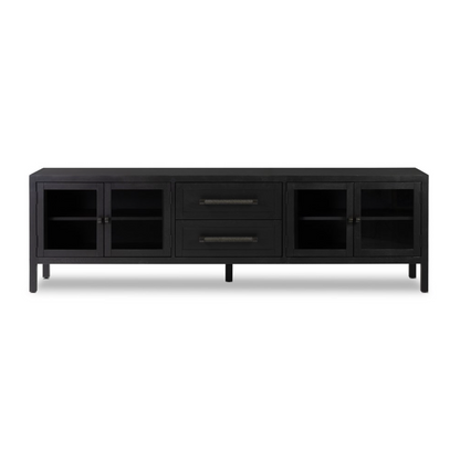 Valkyrie 84" Media Console Table - Black Oak