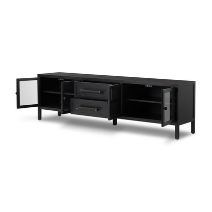 Valkyrie 84" Media Console Table - Black Oak