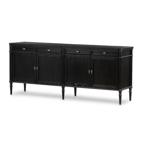 Laree 79" Sideboard - Distressed Black