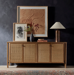 Liezel 74" Sideboard - Taupe Cane