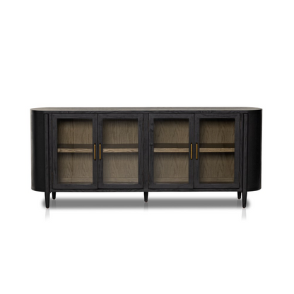 Karina 82" 4 Door Sideboard - Drifted Matte Black