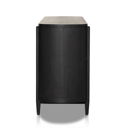 Karina 82" 4 Door Sideboard - Drifted Matte Black