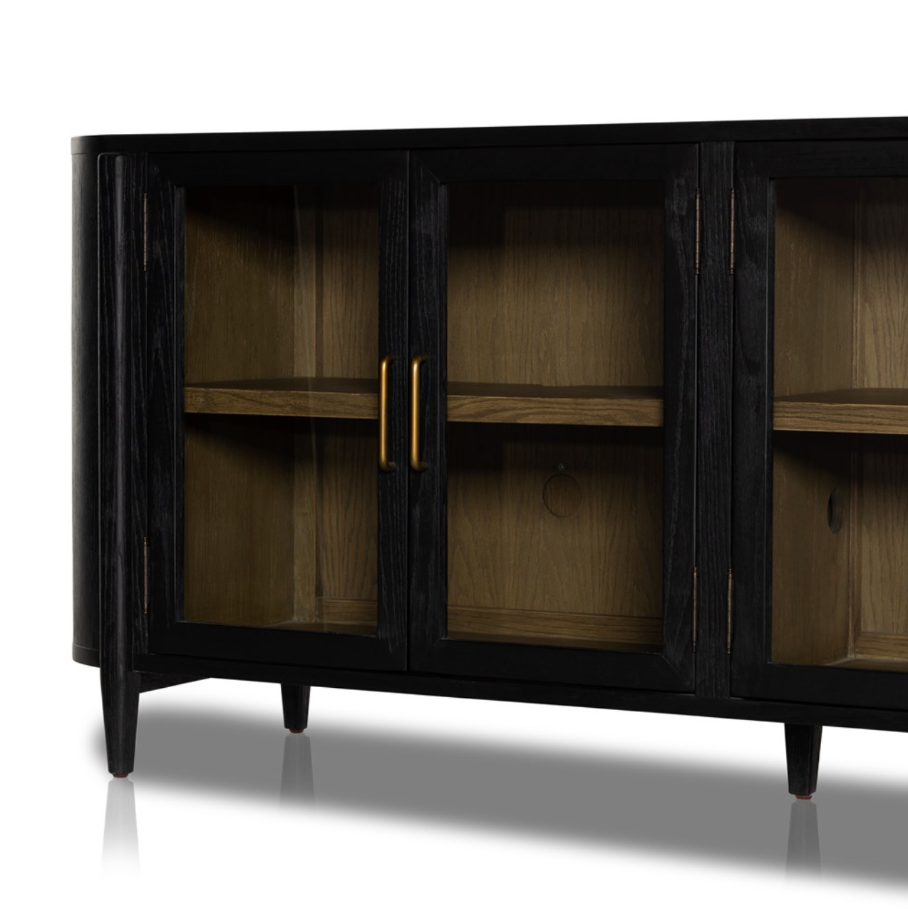 Karina 82" 4 Door Sideboard - Drifted Matte Black
