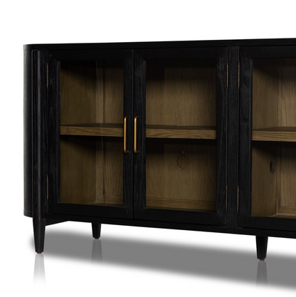 Karina 82" 4 Door Sideboard - Drifted Matte Black