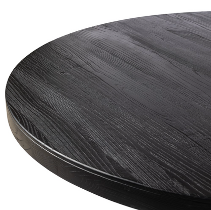 Halston 60" Round Reclaimed Elm Dining Table - Ebony