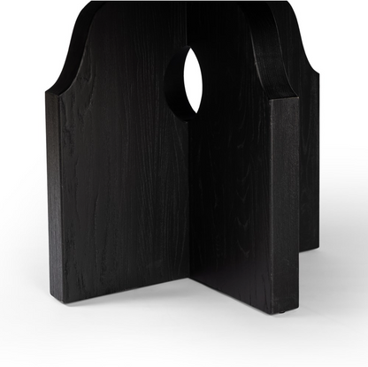 Halston 60" Round Reclaimed Elm Dining Table - Ebony