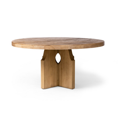 Halston 60" Round Reclaimed Elm Dining Table - Natural