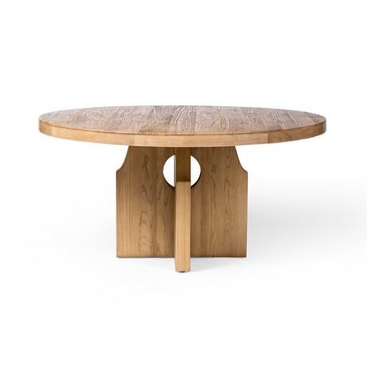 Halston 60" Round Reclaimed Elm Dining Table - Natural