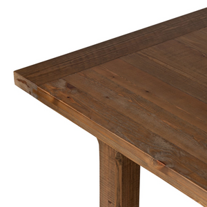 Bastille 106" Reclaimed Pine Dining Table - Aged Brown