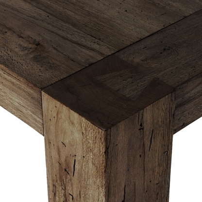 Murano 108" Dining Table - Ebony Rustic Woodworm Oak
