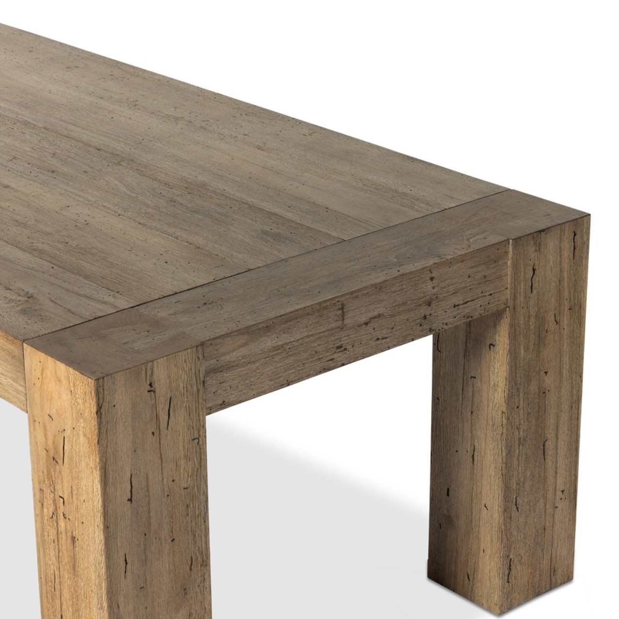 Murano 108" Dining Table - Rustic Woodworm Oak