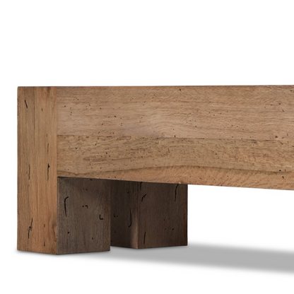 Murano 90" Dining Bench - Rustic Wormwood Oak